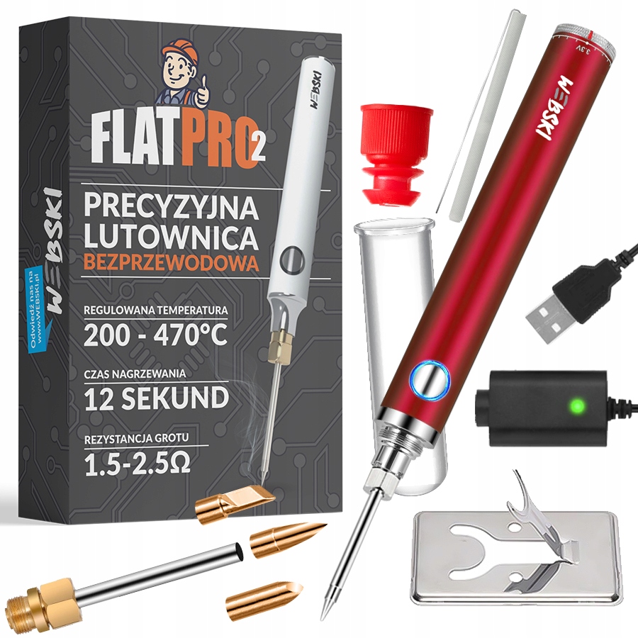 Vyhrievaná spájkovačka (odpor) Webski 15 W + Hrot pre vyhrievané spájkovačky Webski SOLD01